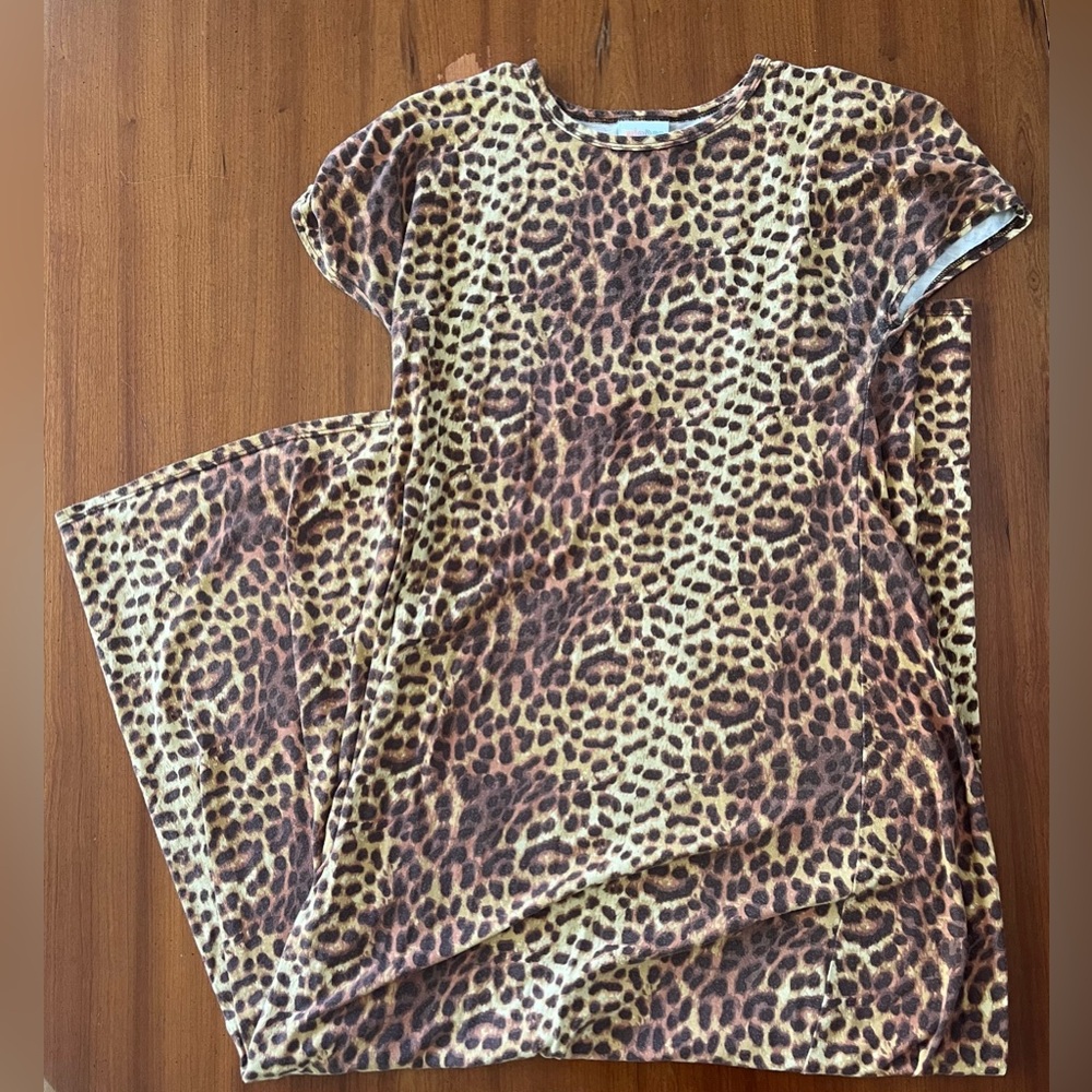 LuLaRoe Maria Leopard Print Maxi Dress – Size XS
